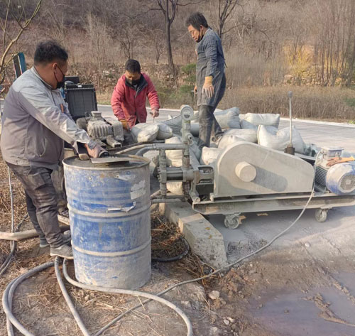 滨湖路面下沉注浆